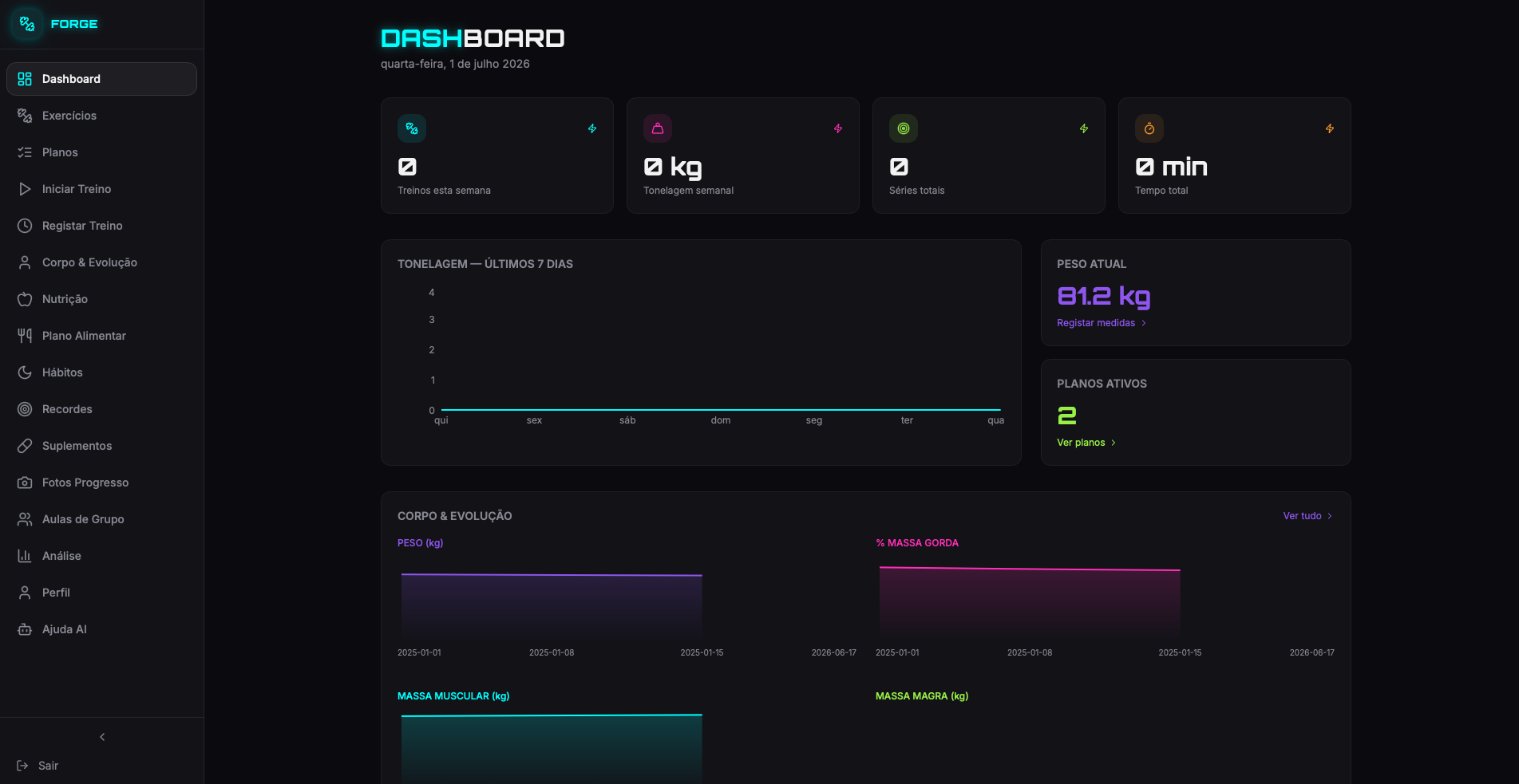 Interface do projeto