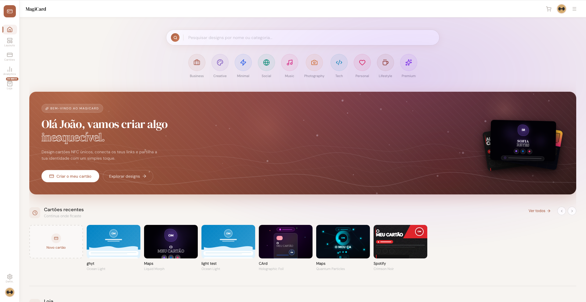 Interface do projeto